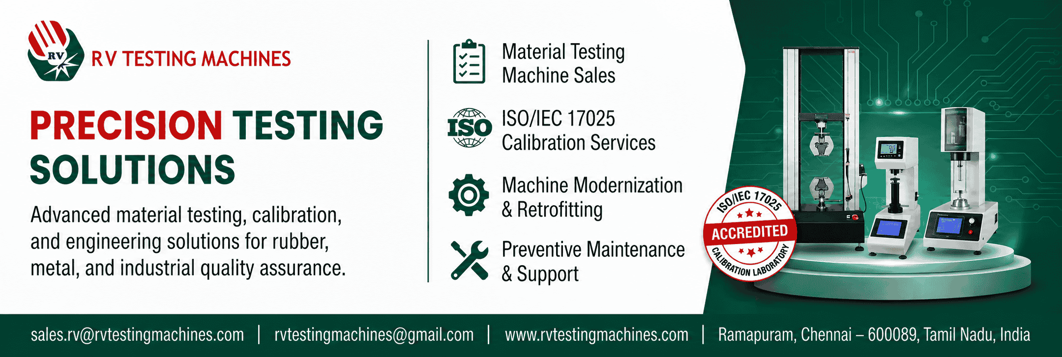 Material Testing Equipment Website Development