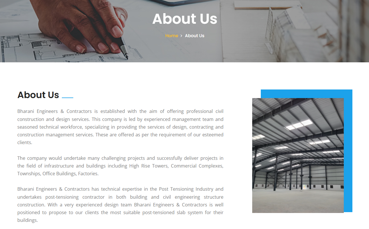 Civil Engineering, Infrastructure & Construction Services Website Development — screenshot 3
