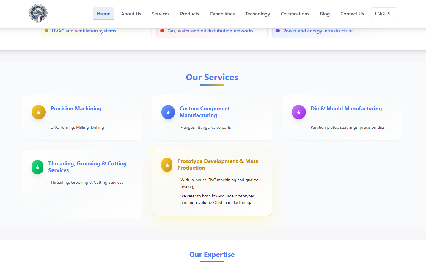 Danesh Industries – Industrial Machinery Website & Brand Showcase — screenshot 1