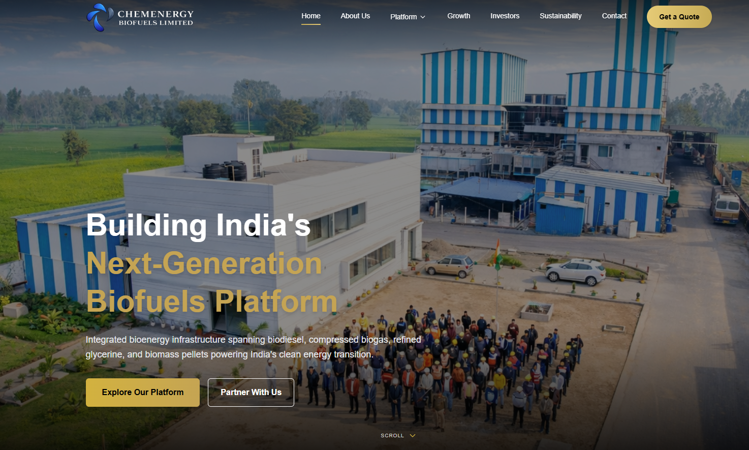 Chem Energy – Industrial Energy Solutions Website Development — screenshot 2