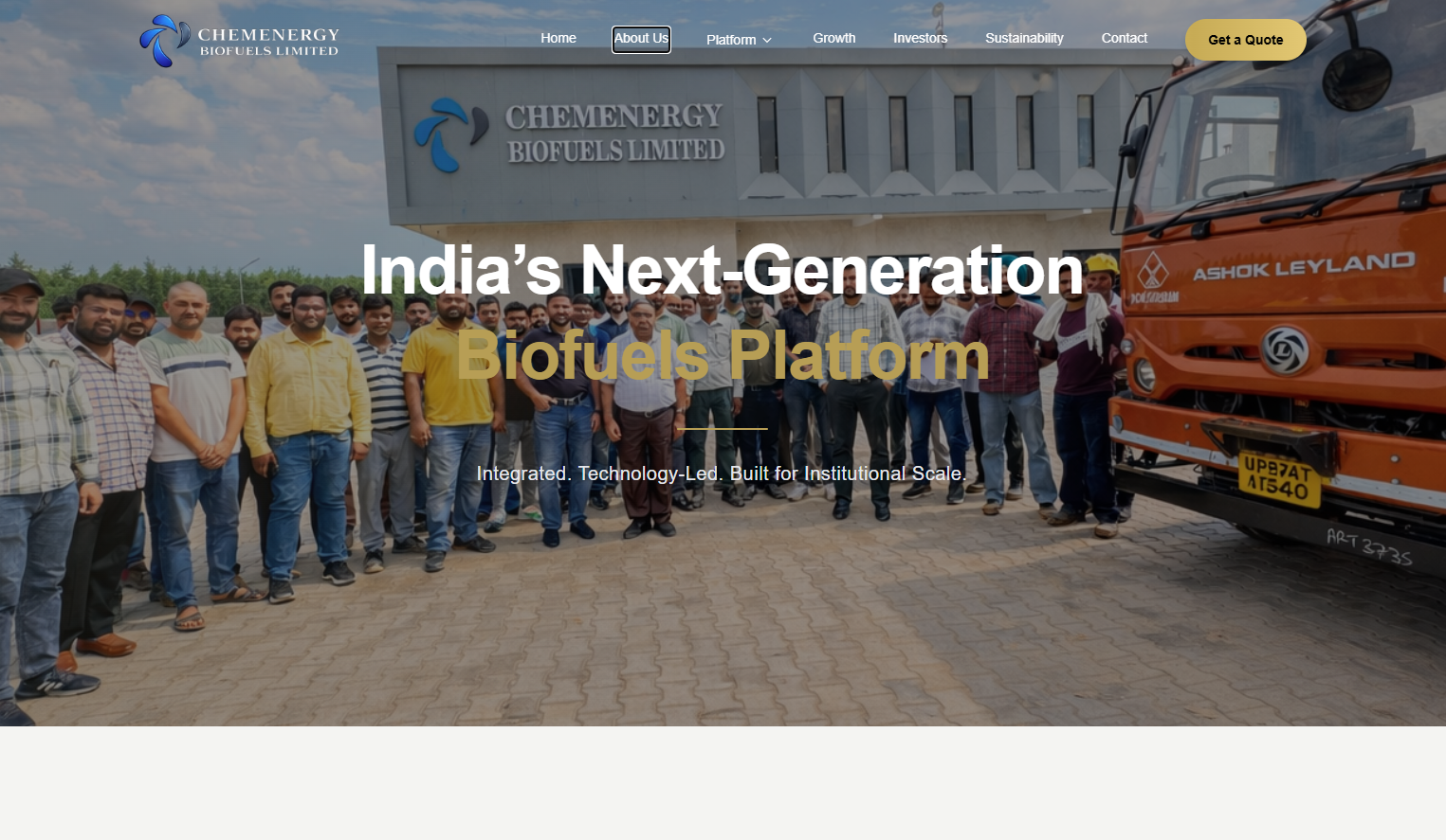 Chem Energy – Industrial Energy Solutions Website Development — screenshot 1