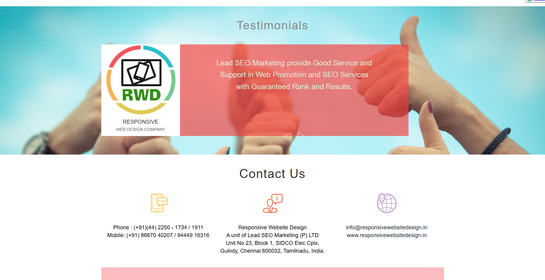 Responsive Web Design Company Website Development — screenshot 2