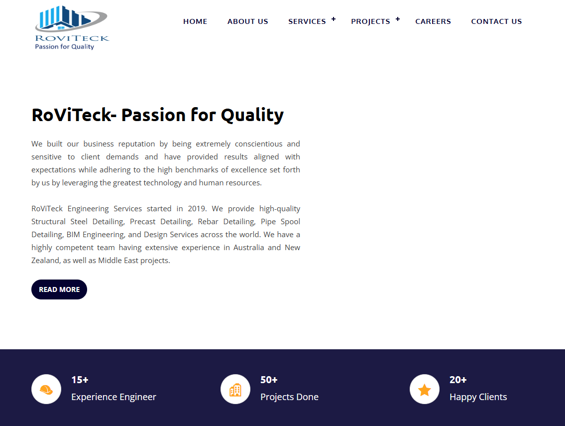 Engineering Design Services Website Development — screenshot 2