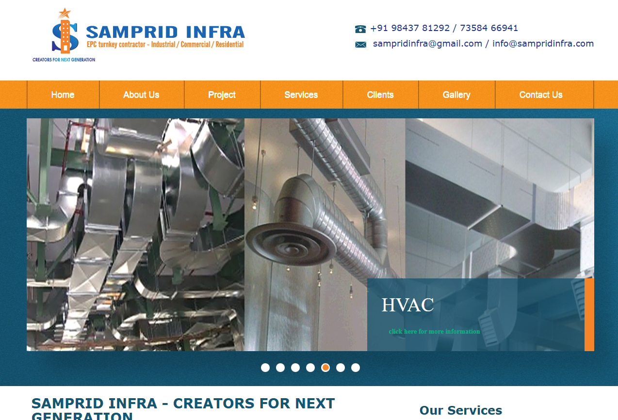 Construction & Infrastructure Website Development — screenshot 1