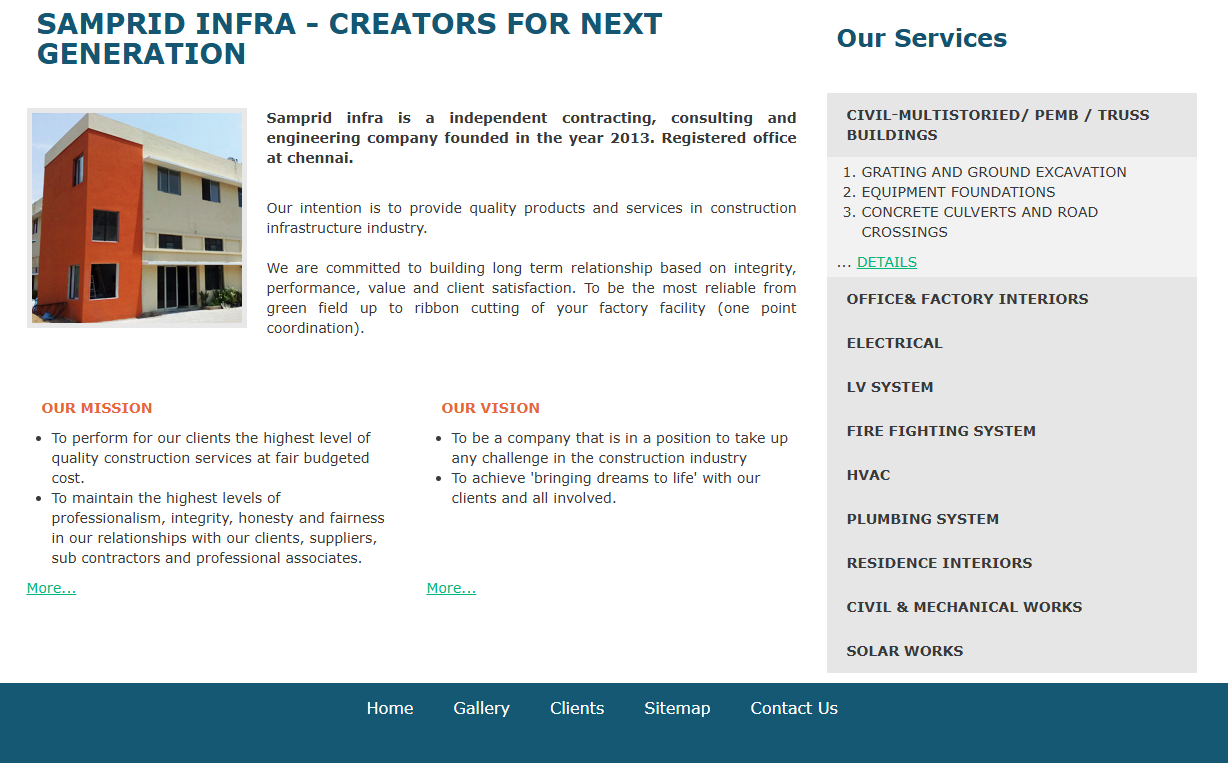 Construction & Infrastructure Website Development — screenshot 2