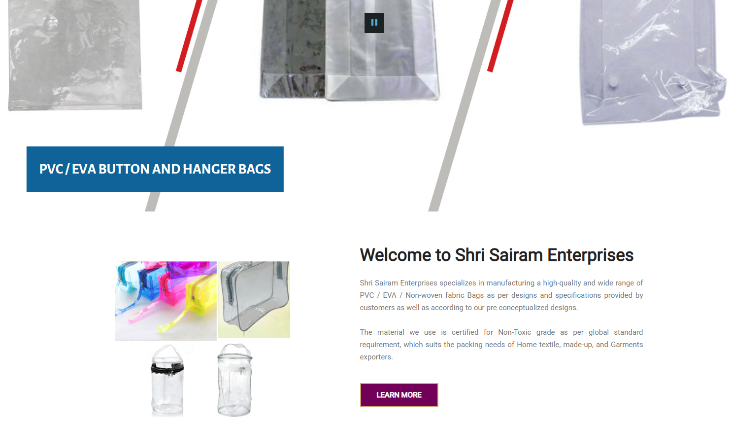 Industrial Packaging Solutions Website Development — screenshot 3