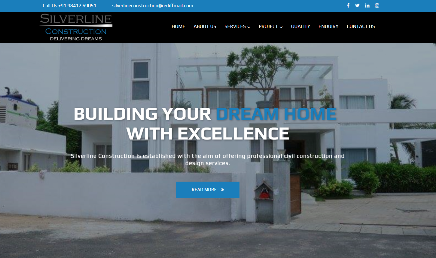 Construction Company Website Development — screenshot 2