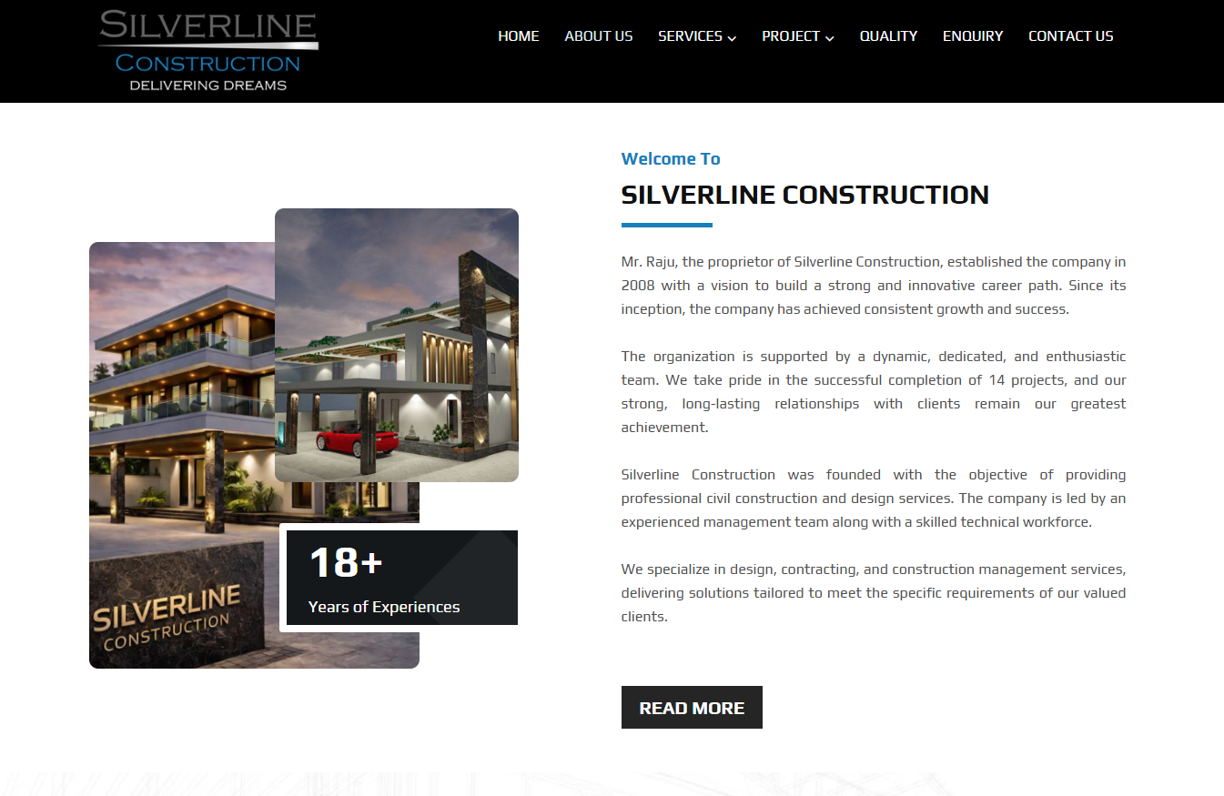 Construction Company Website Development — screenshot 3