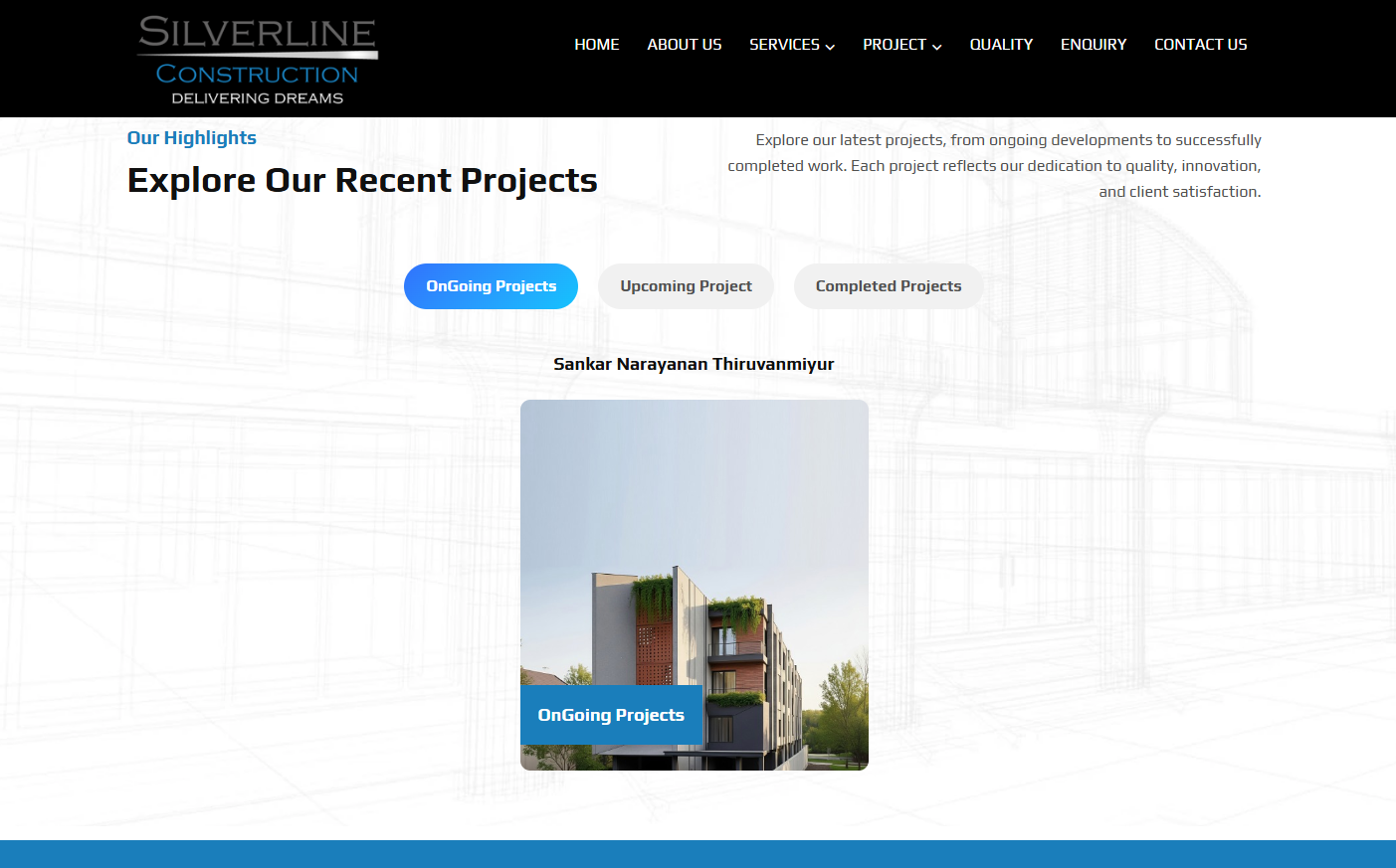Construction Company Website Development — screenshot 1