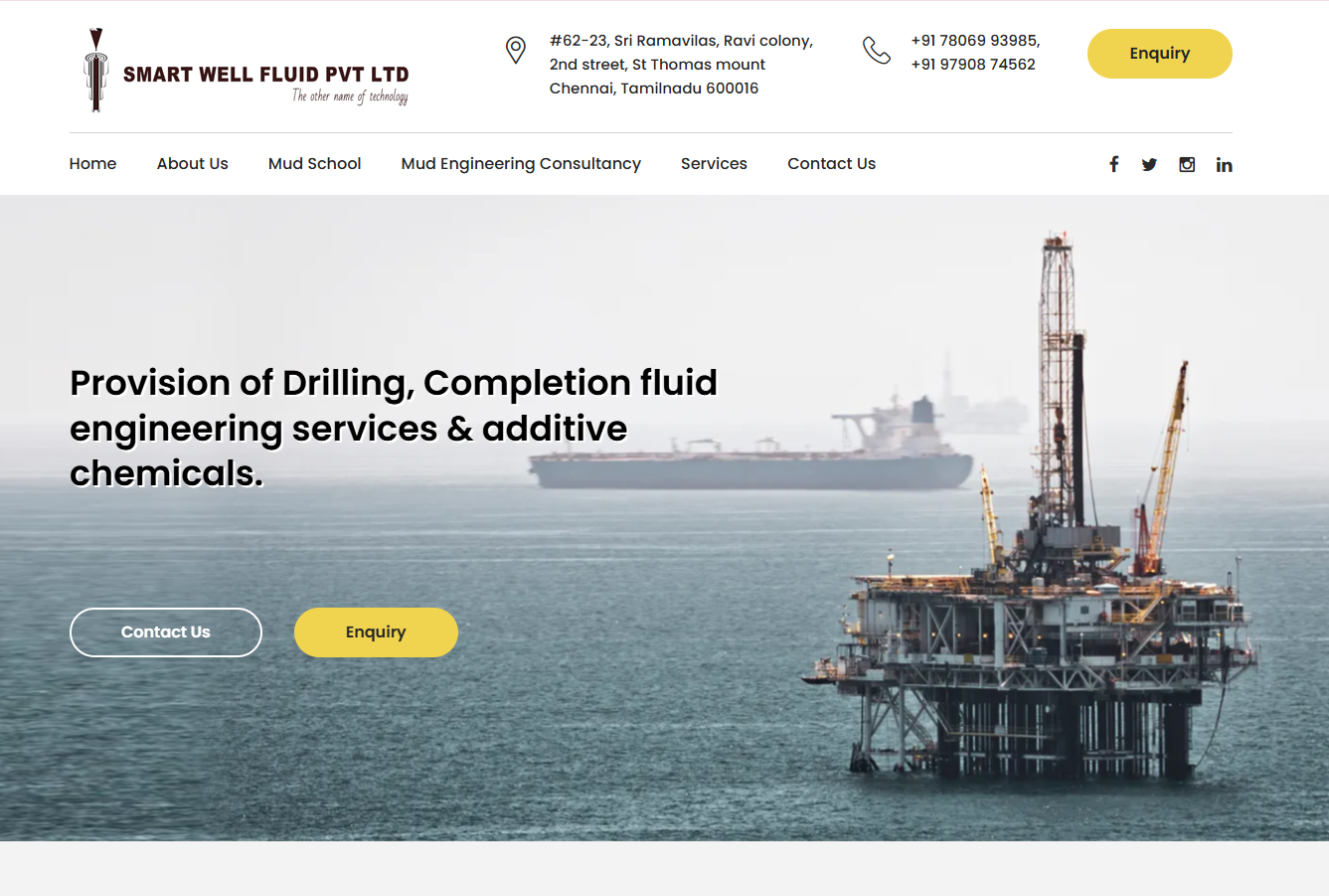 Smart Well Fluid – Oil & Gas Drilling Fluid Engineering Website — screenshot 1