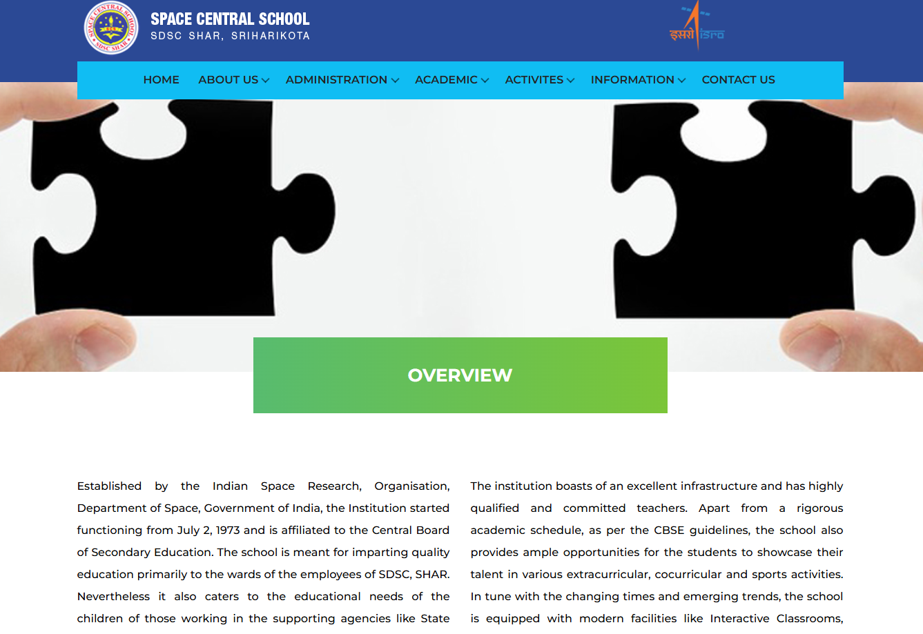 Space Central School – Educational Institution Website — screenshot 3