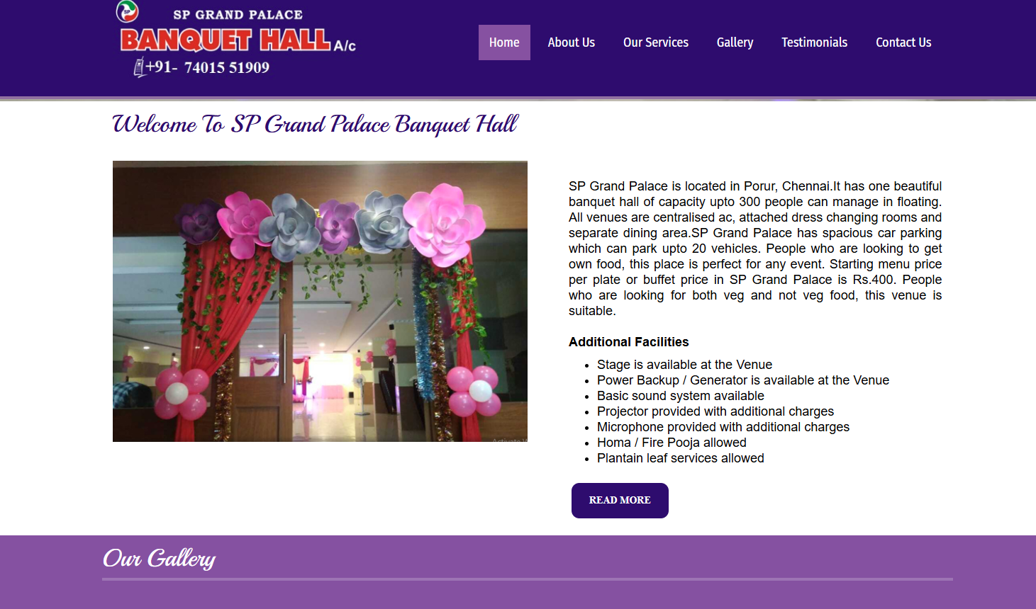 SP Grand Palace – Luxury Hotel & Hospitality Website — screenshot 1