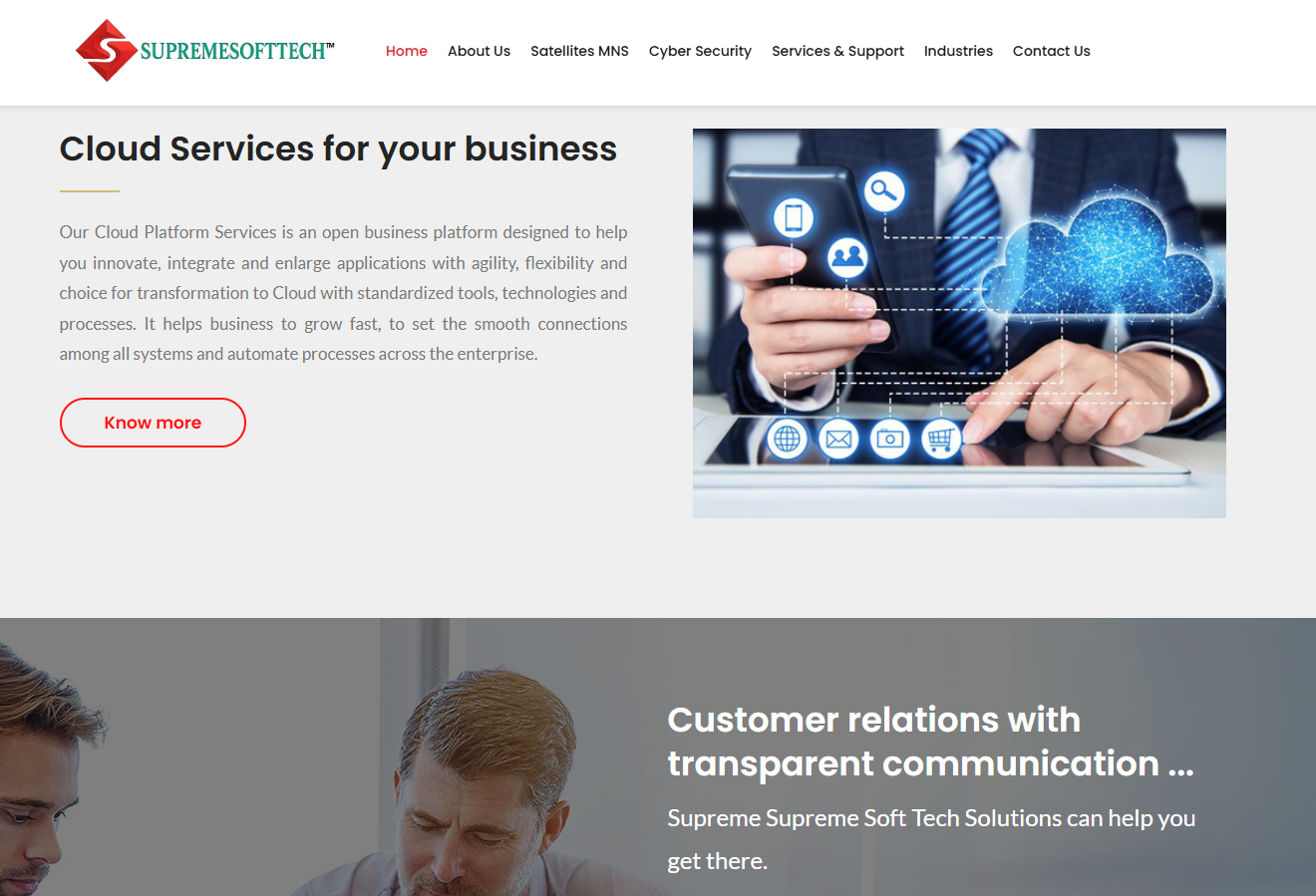 Supreme Soft Tech – Enterprise IT Solutions & Technology Services Website — screenshot 1
