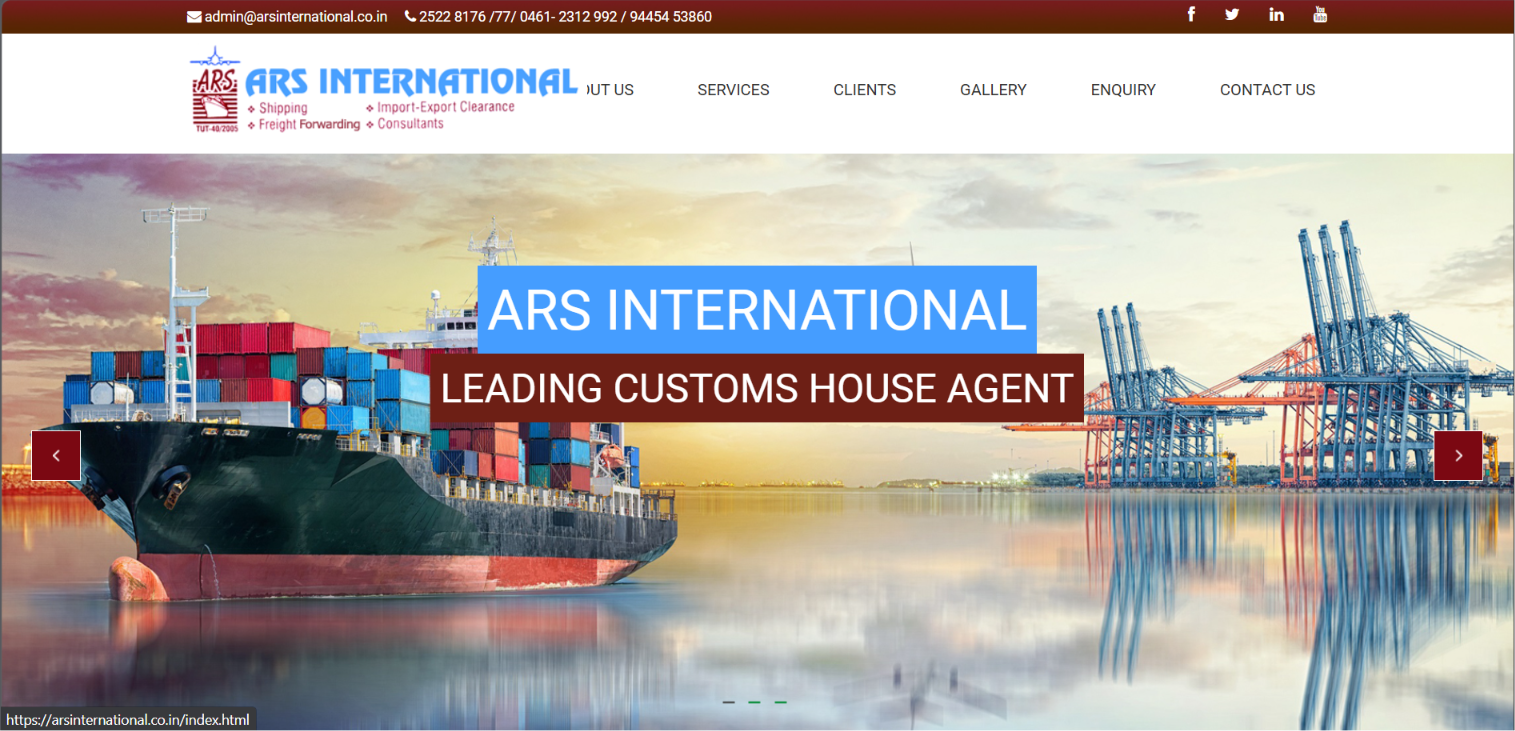 Corporate Logistics & Freight Forwarding Website — screenshot 1