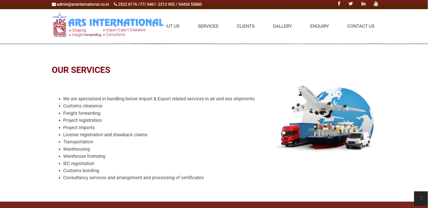 Corporate Logistics & Freight Forwarding Website — screenshot 2