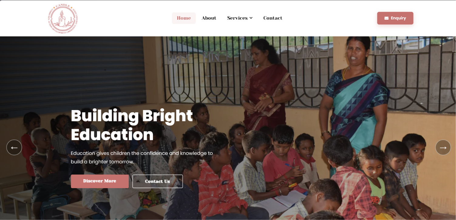 Charity Organization Website — screenshot 1