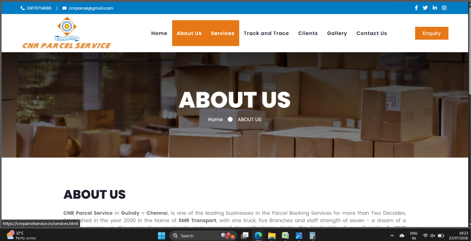 Logistics & Parcel Delivery Company — screenshot 2