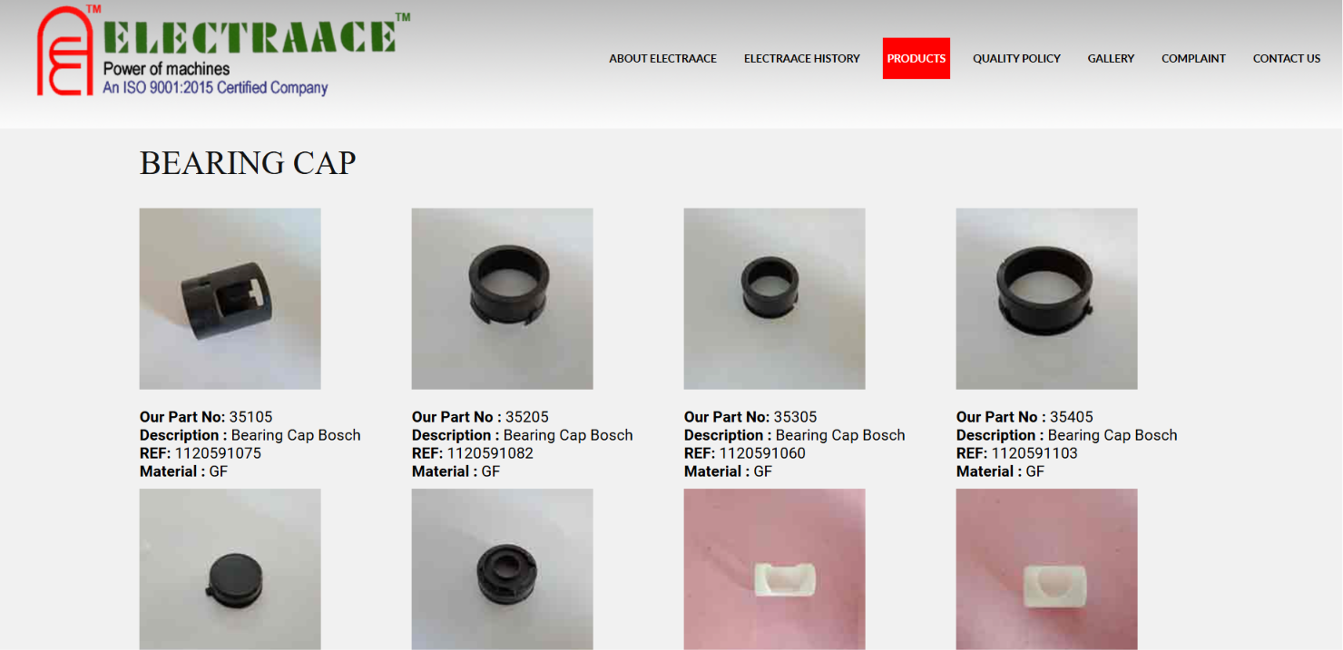 Alternator Parts Manufacturing Website — screenshot 3