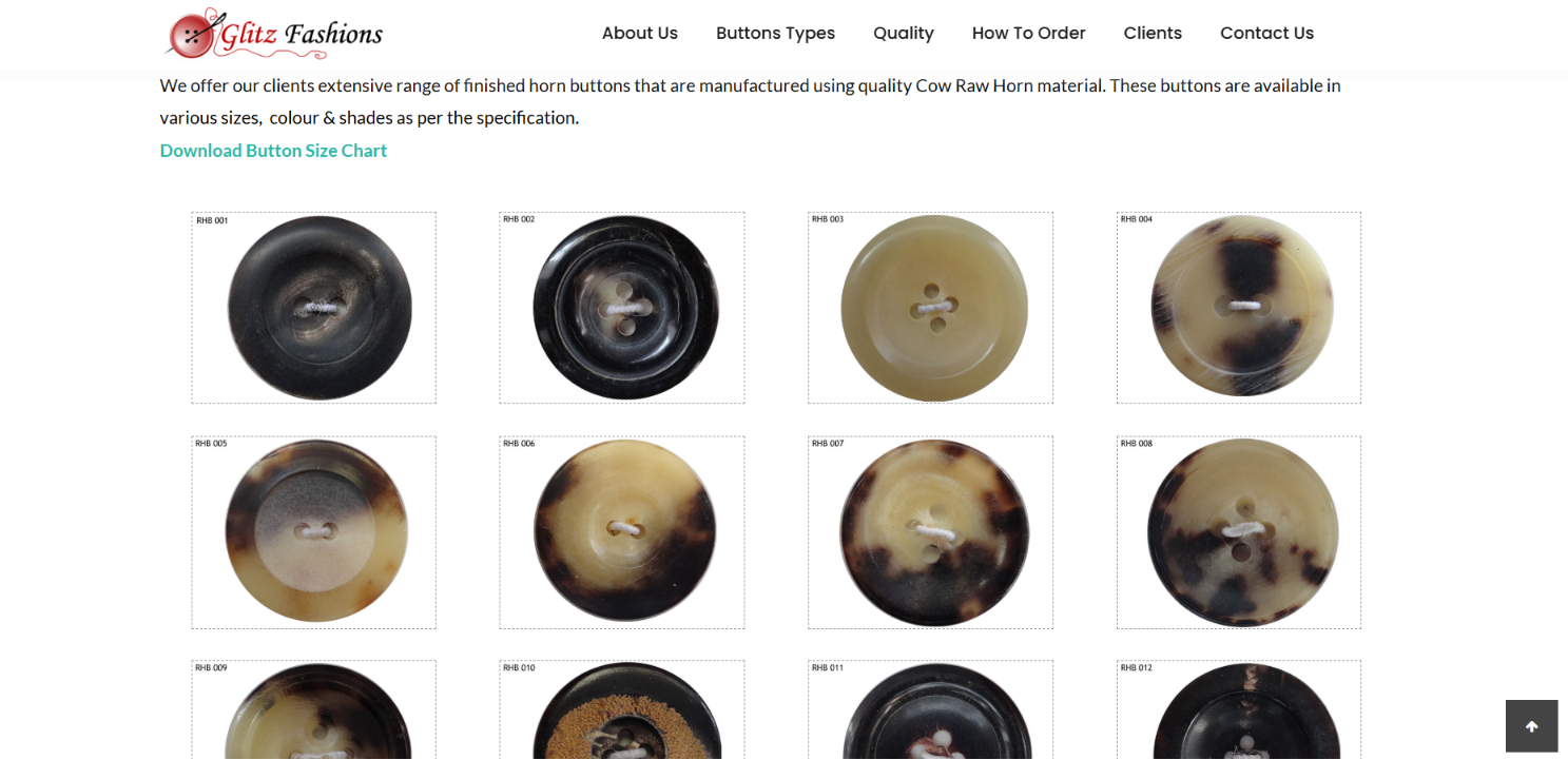 Garment Accessories Manufacturer Website Development — screenshot 2