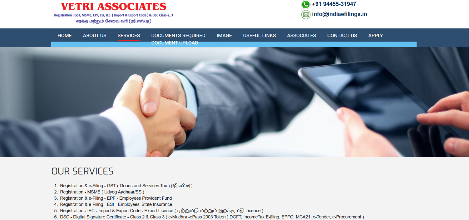 Business Registration & Tax Consultancy Website Development — screenshot 3