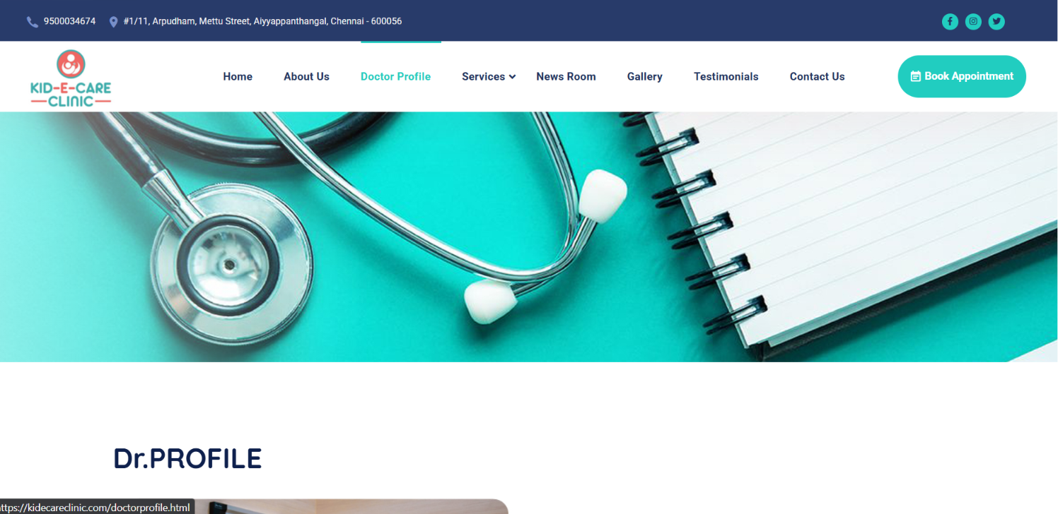 Healthcare Clinic Website Development — screenshot 3