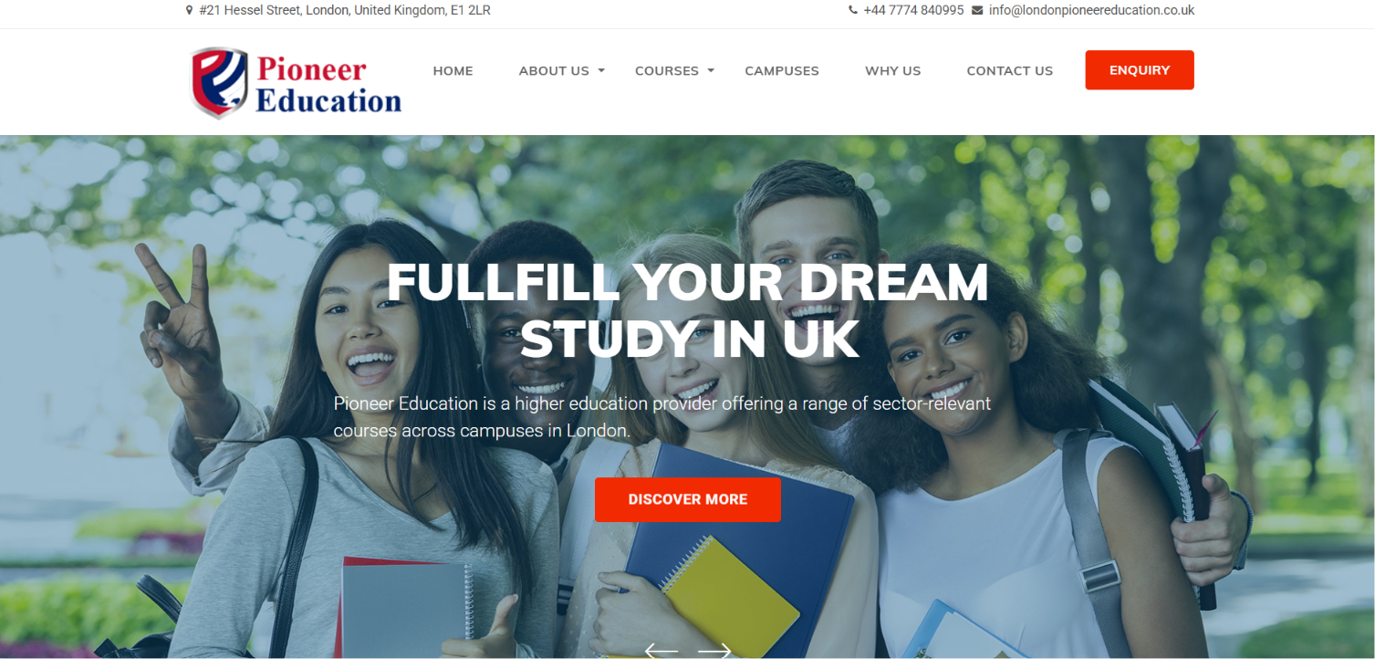 Education Website Development — screenshot 3