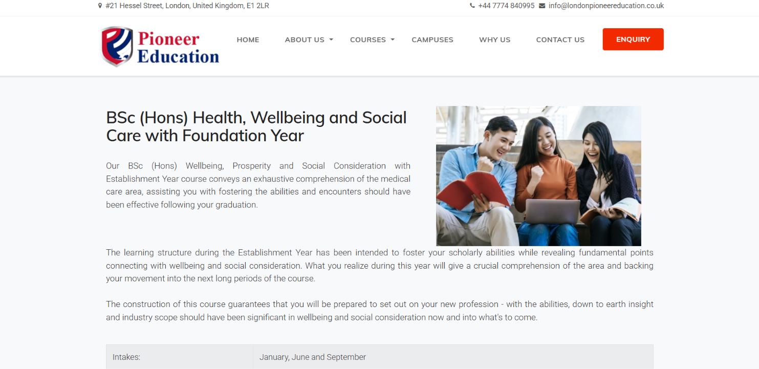 Education Website Development — screenshot 2