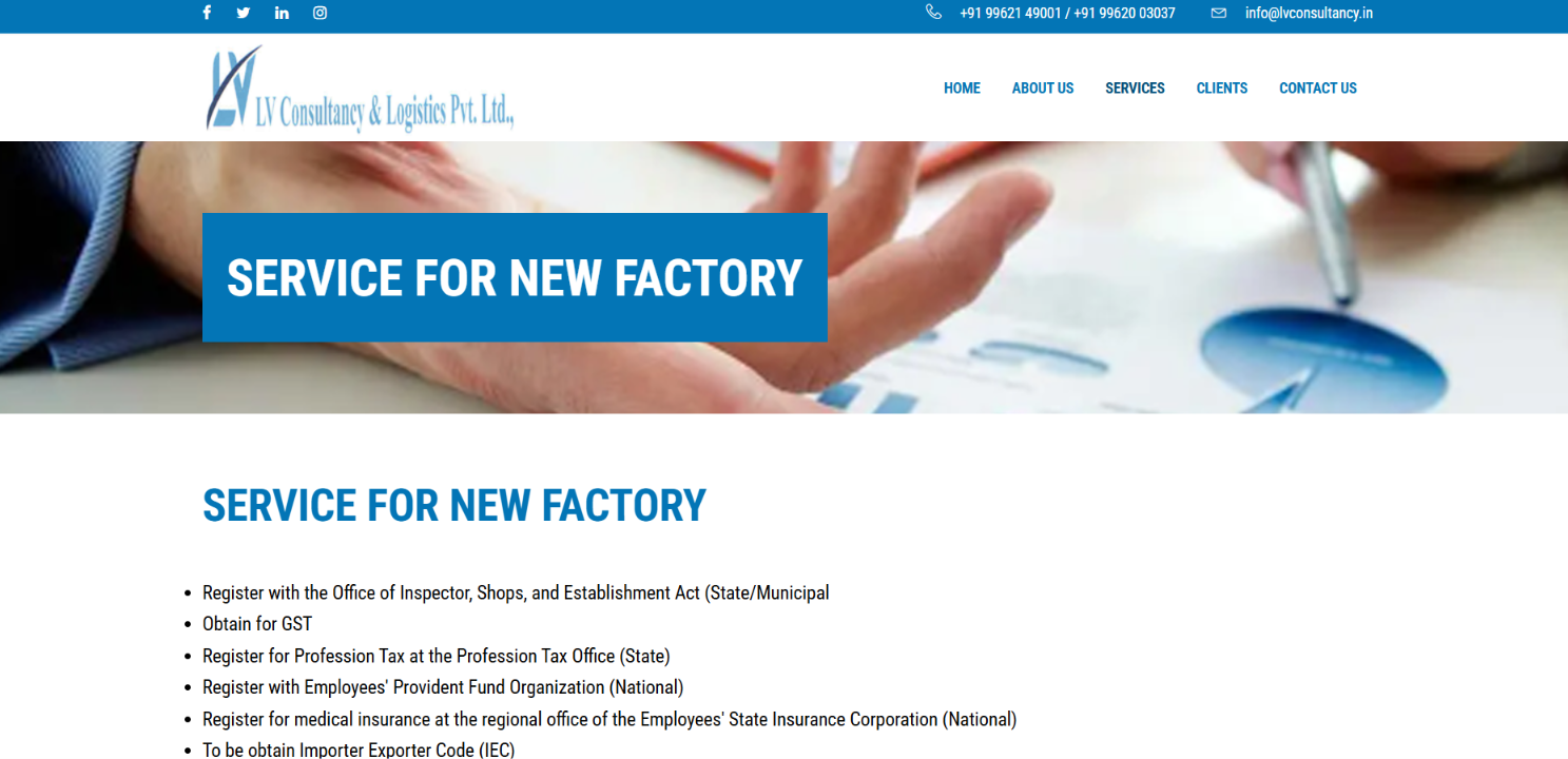 Logistics & Supply Chain Website Development — screenshot 3