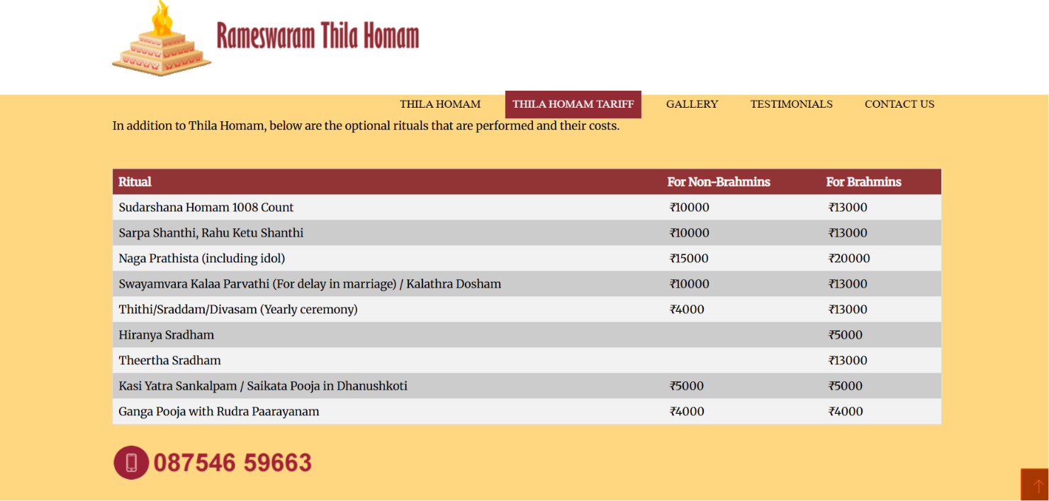 Spiritual Services Platform & Vedic Ritual Booking Website — screenshot 3