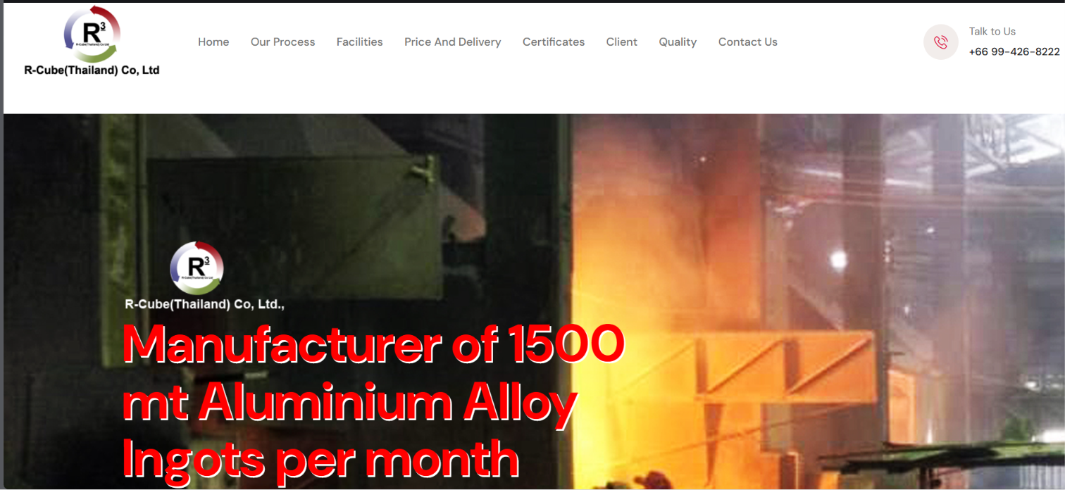 Aluminum Alloy Ingots Manufacturing & Global Metal Export Digital Platform — screenshot 1