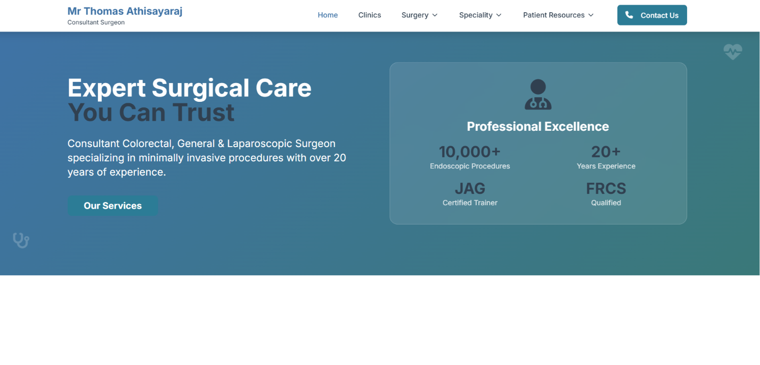 Healthcare Professional Website Development — screenshot 1