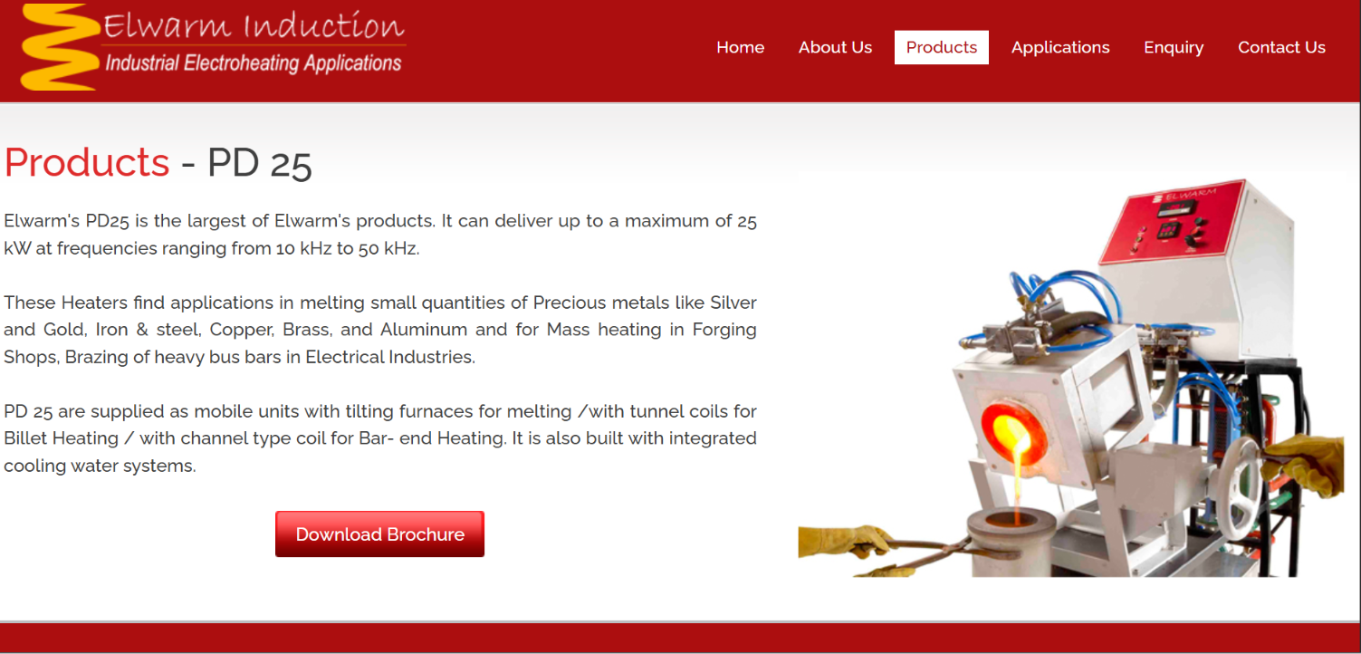 ndustrial Induction Heating & Heat Treatment Solutions Website — screenshot 3