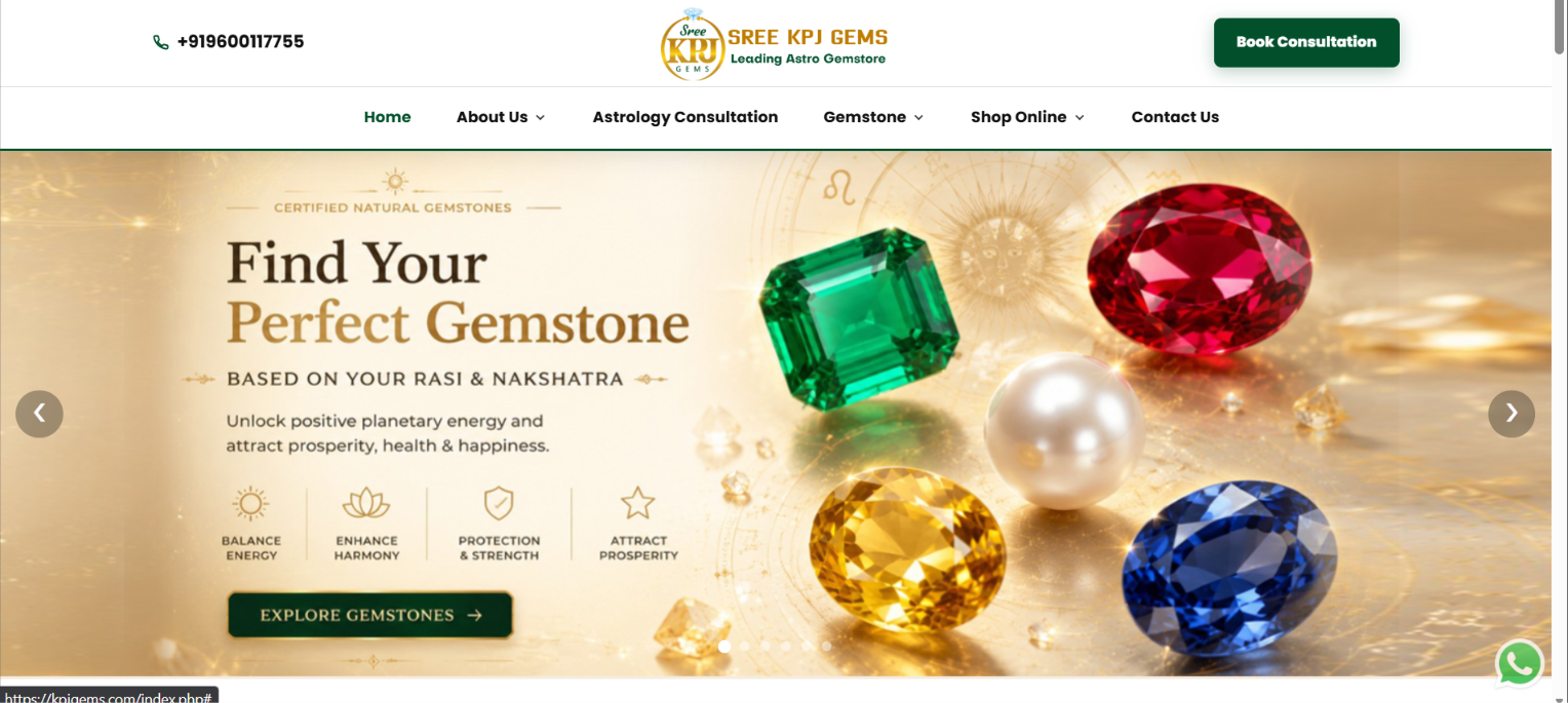 Jewellery E-Commerce Website Development — screenshot 1