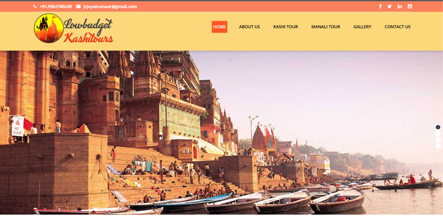 Pilgrimage Tour Website Development — screenshot 1